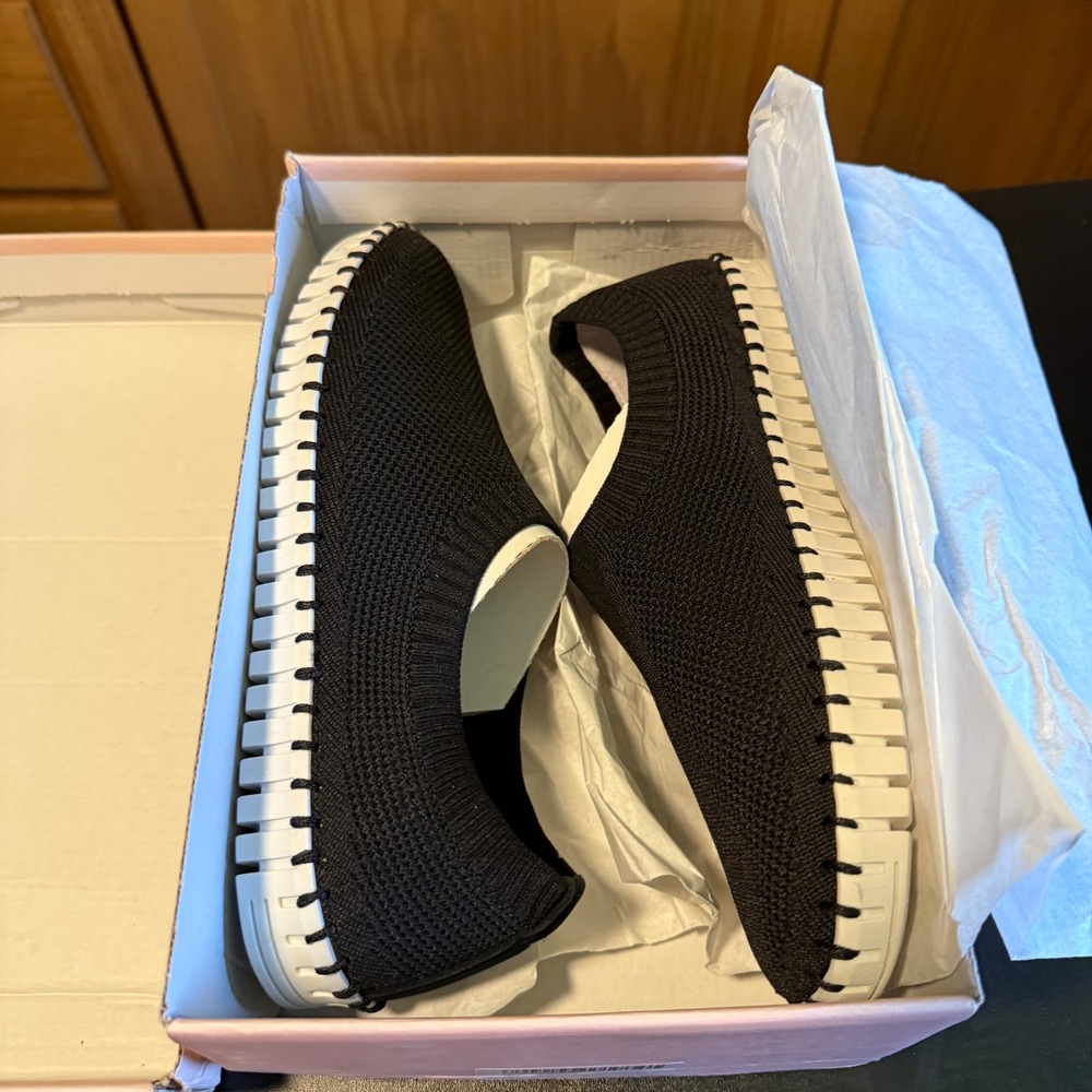 NEW Eric Michael Sz 8-8.5 Lucy Knit Slip On Shoes Black EU 39 US 8-8.5 - Picture 9 of 11